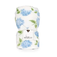 Blue Hydrangeas Plush Throw