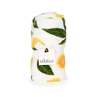 Summer Lemons Plush Throw