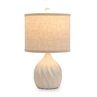 Winnie White Wave Ceramic Table Lamp