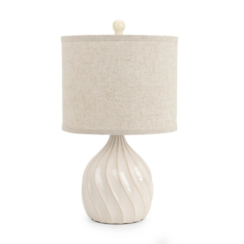Winnie White Wave Ceramic Table Lamp