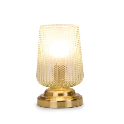 Ribbed Glass Uplight Table Lamp