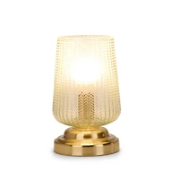 Ribbed Glass Uplight Table Lamp