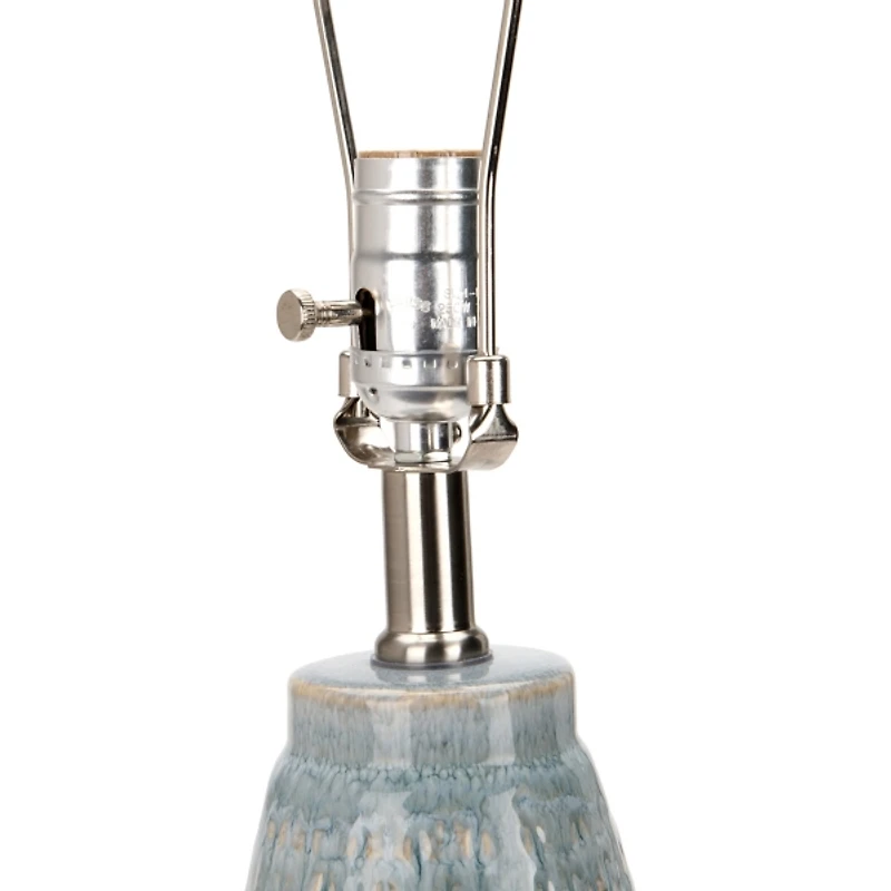 Blue Claire Ceramic Tapered Table Lamp