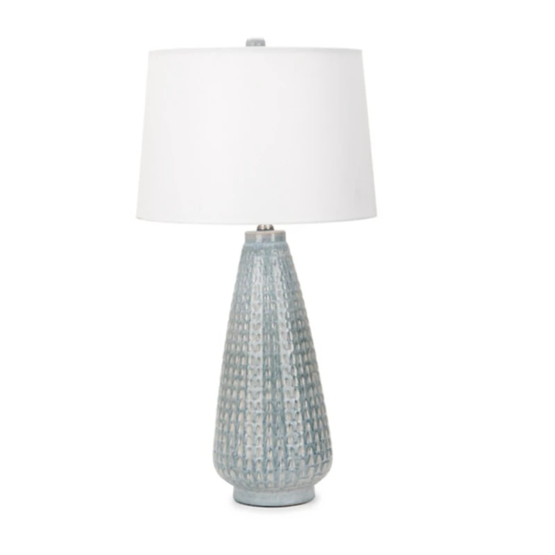 Blue Claire Ceramic Tapered Table Lamp