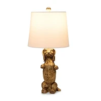 Gold Chloe Dachshund Table Lamp