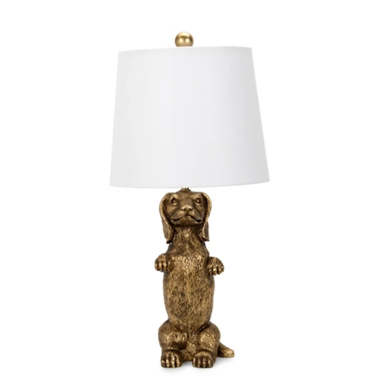 Gold Chloe Dachshund Table Lamp