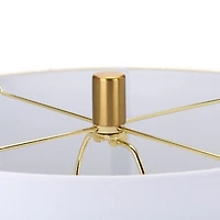 Lily White Ribbed Ceramic Table Lamp