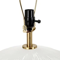 Lily White Ribbed Ceramic Table Lamp