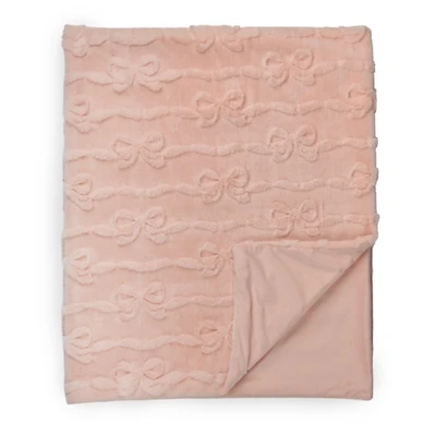 Pink Dimensional Bows Throw