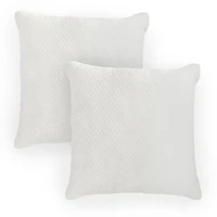 Ivory Textured Chenille Pillows, Set of 2