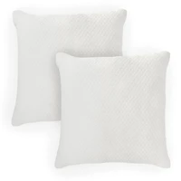 Ivory Textured Chenille Pillows, Set of 2