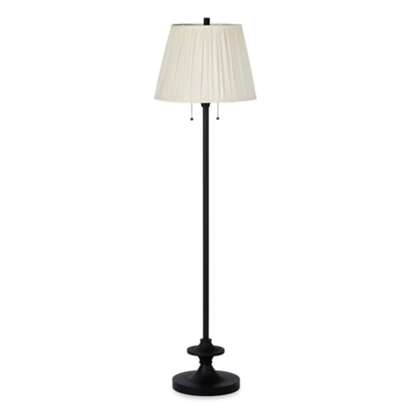 Black Pleated Shape Floor Lamp