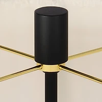 Black Pleated Shape Floor Lamp