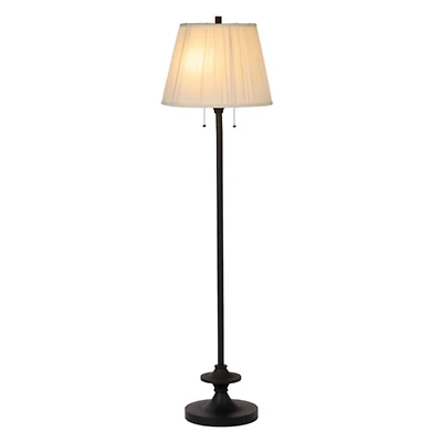Black Pleated Shape Floor Lamp