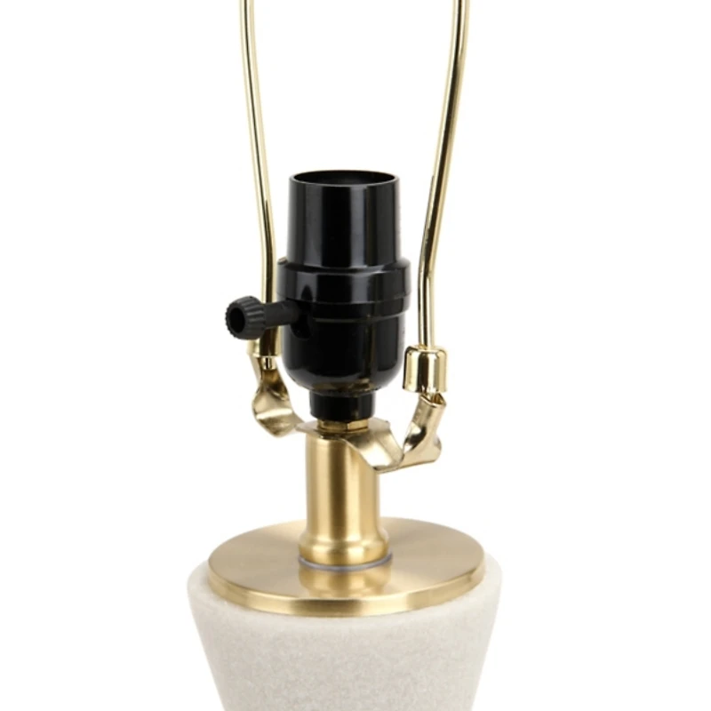 White Hourglass Base Table Lamp