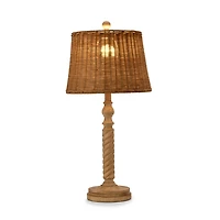 Twisted Rattan Shade Table Lamp