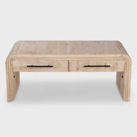 Whitewashed Pasadena Wood Coffee Table