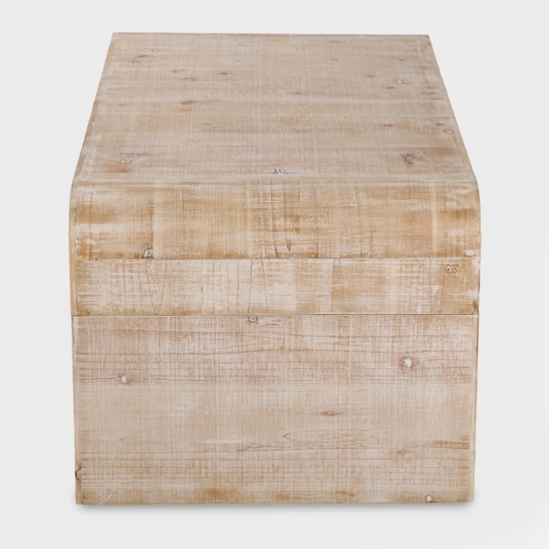 Whitewashed Pasadena Wood Coffee Table