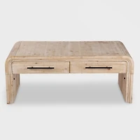 Whitewashed Pasadena Wood Coffee Table