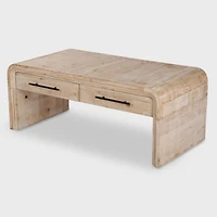 Whitewashed Pasadena Wood Coffee Table