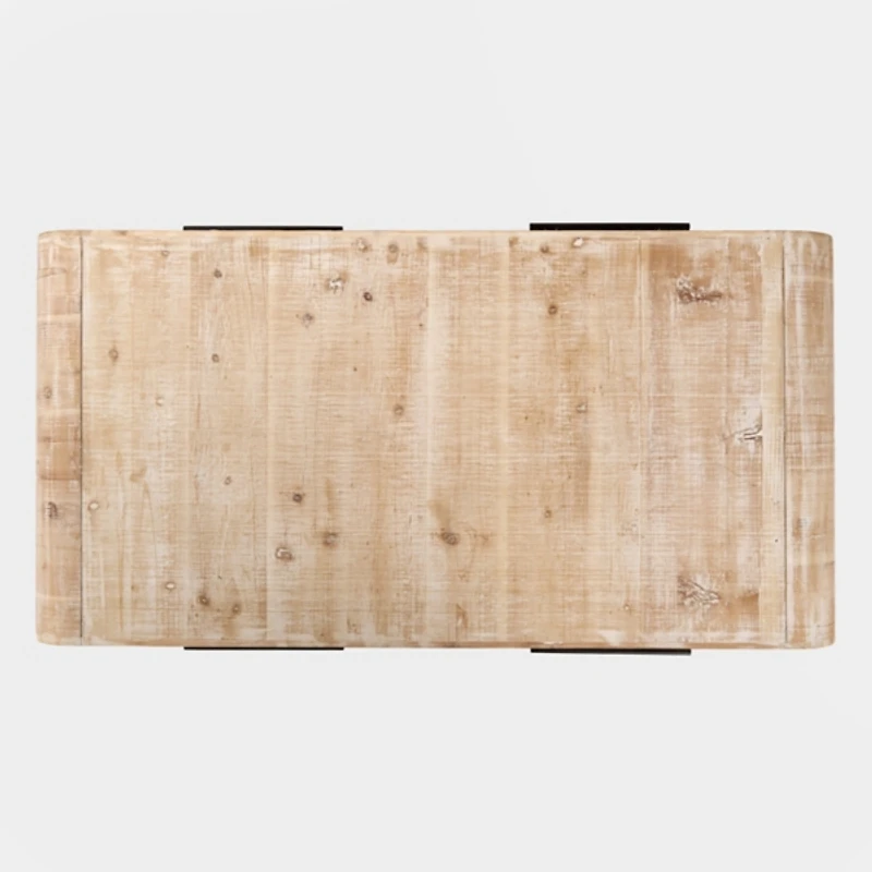 Whitewashed Pasadena Wood Coffee Table
