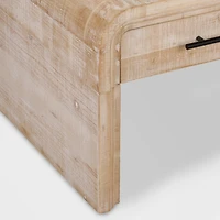 Whitewashed Pasadena Wood Coffee Table