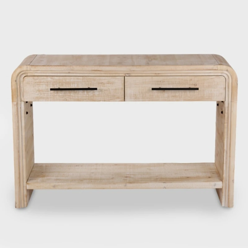 Whitewashed Pasadena Wood Console Table