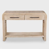 Whitewashed Pasadena Wood Console Table