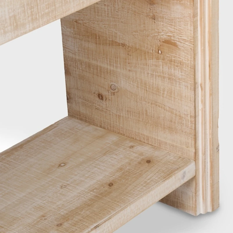 Whitewashed Pasadena Wood Console Table