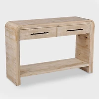 Whitewashed Pasadena Wood Console Table