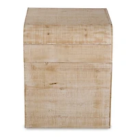 Whitewashed Pasadena Wood Side Table