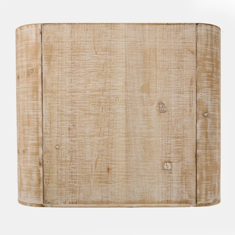 Whitewashed Pasadena Wood Side Table