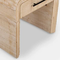 Whitewashed Pasadena Wood Side Table