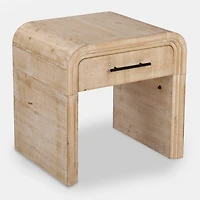 Whitewashed Pasadena Wood Side Table