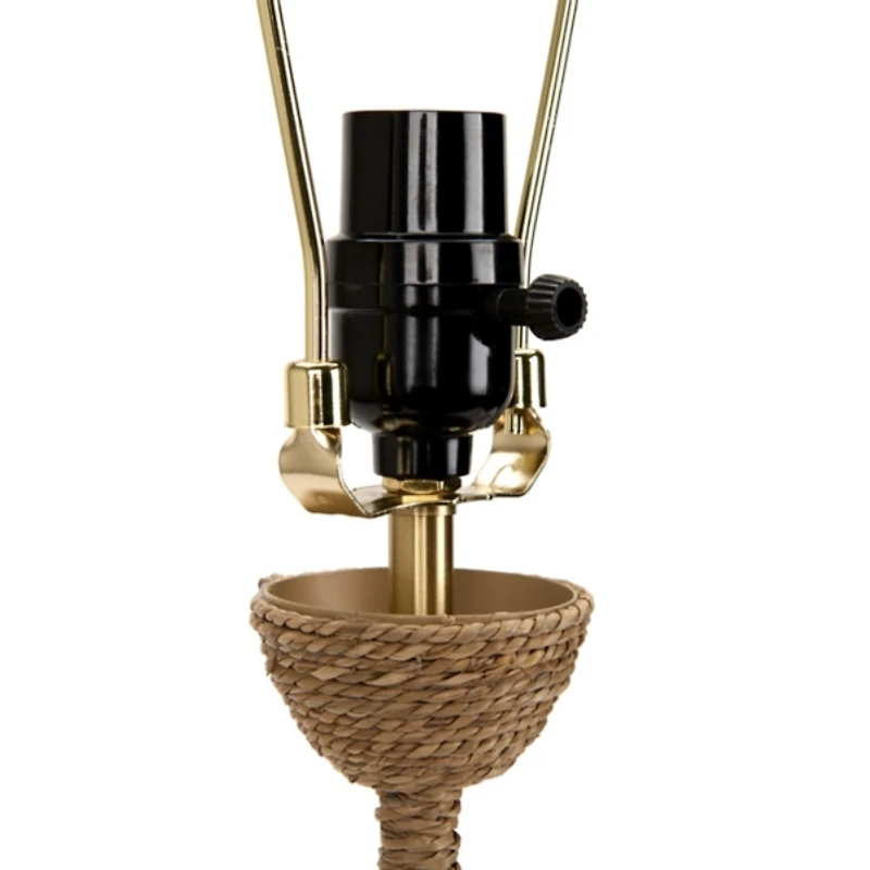 Woven Seagrass Base Buffet Lamp