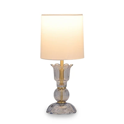 Blue Vintage Glass Table Lamp