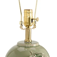 Green Ceramic 3D Flowers Table Lamp