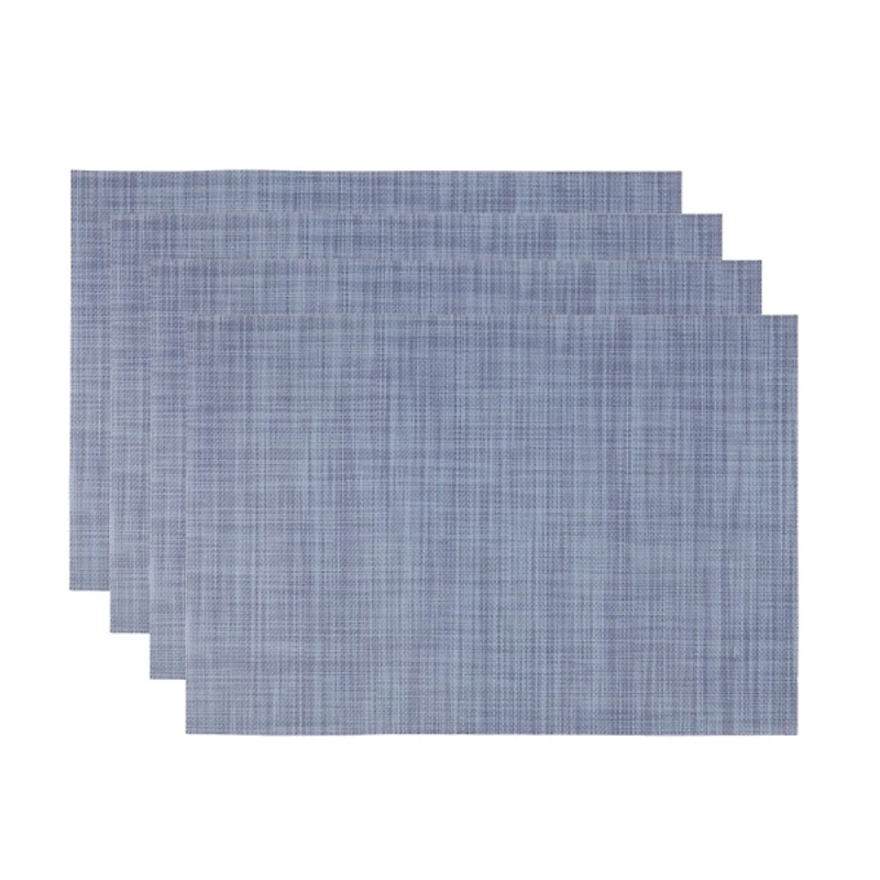 Heathered Navy Rectangle Placemats, Set of 4