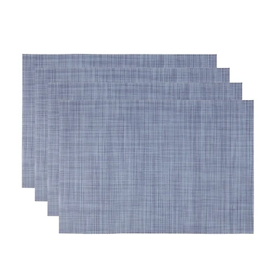 Heathered Navy Rectangle Placemats, Set of 4