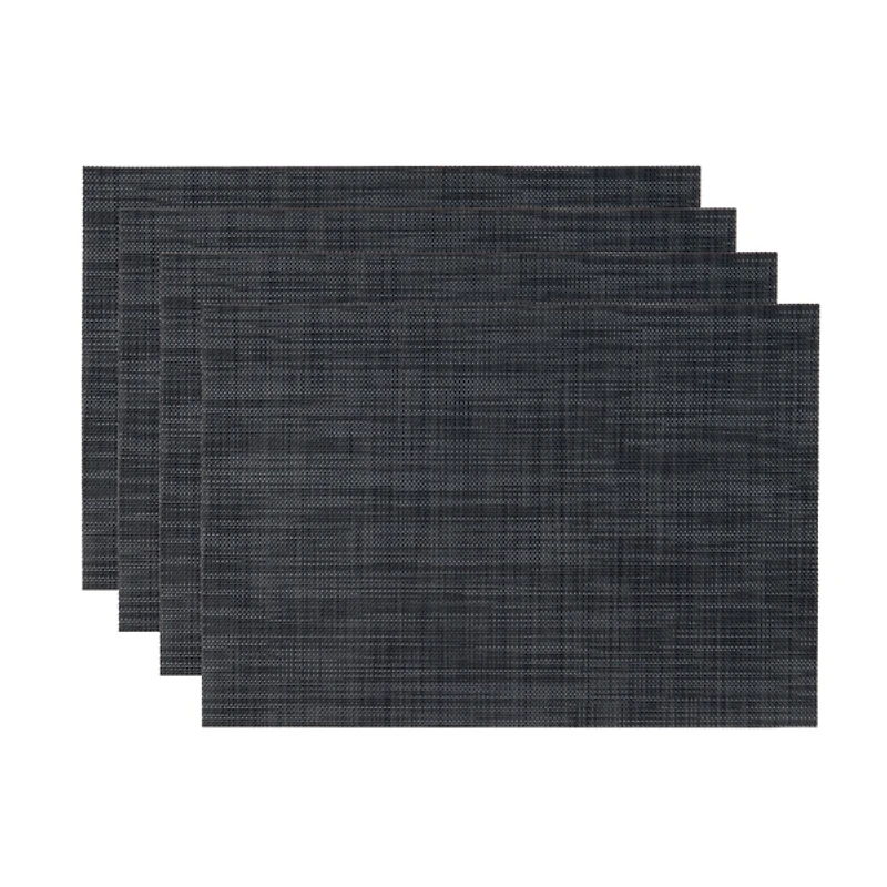 Heathered Charcoal Rectangle Placemats, Set of 4