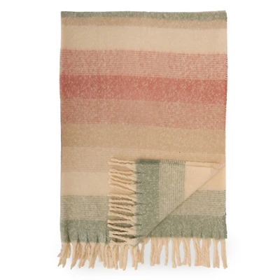 Gradient Pastel Stripe Throw