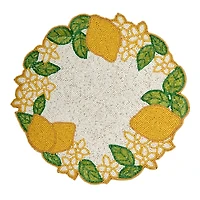 Beaded Lemon Wreath Placemat
