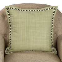 Sage Braided Cord Trim Pillow