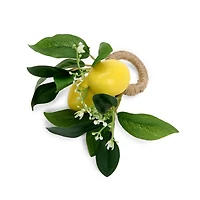 Lemon Greenery Napkin Rings, Set of 4