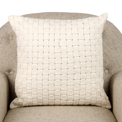 Ivory Jay Chunky Weave Pillow
