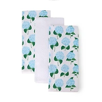 Blue Hydrangea Kitchen Towels, Set of 3