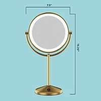 Conair LED Brushed Brass Vanity Mirror