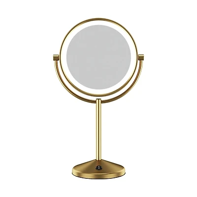 Conair LED Brushed Brass Vanity Mirror
