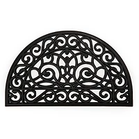 Half Moon Wrought Iron Rubber Doormat