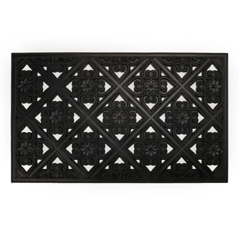 Floral Rubber Doormat